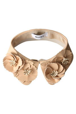 フラワー刺繍付け襟