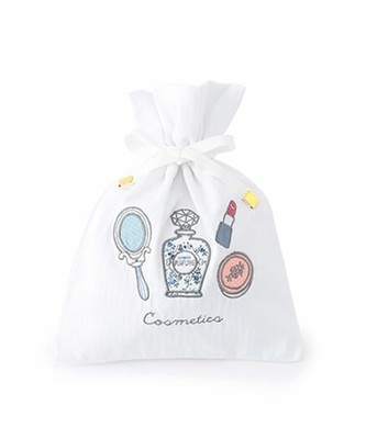 Afternoon Tea 刺繍巾着ポーチS