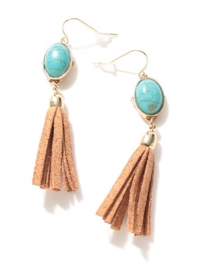 Lily Brown (リリーブラウン) ストーン×タッセルピアス