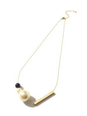 Salon de Balcony (サロンドバルコニー)  [Salon de Balcony]コットンパール×メタルネックレス