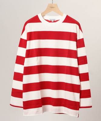 【予約】【WEB限定】 by ワイド クルーネックボーダー ロングスリーブ MADE IN JAPAN