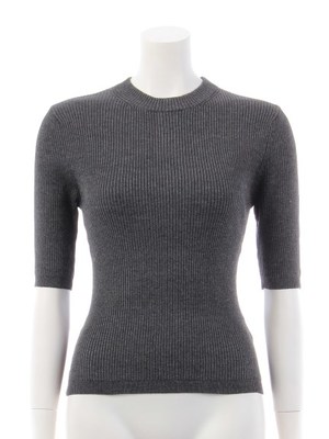 ボトルネック五分丈ニット