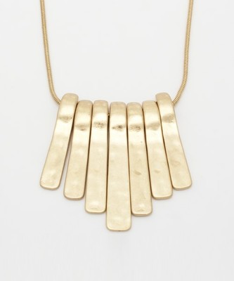 平打ちストーンモチーフネックレス