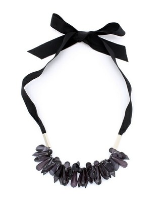 クリアビジューリボン ネックレス