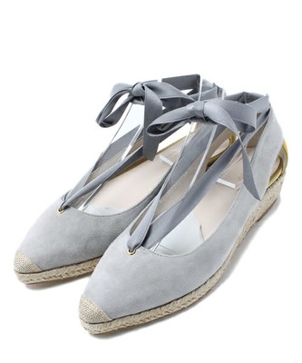 ジュートソールリボンパンプス