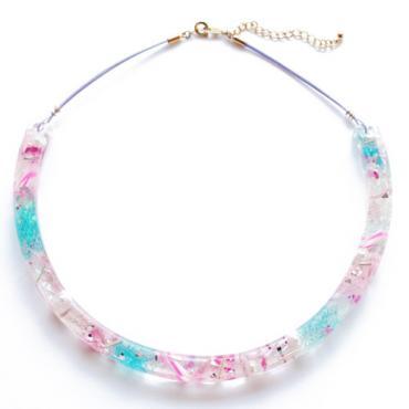 choker necklace (pink × blue fantastic)