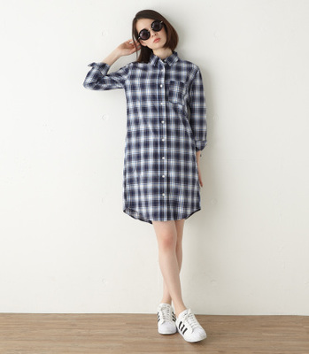 MOUSSY BROAD CHECK Long SH