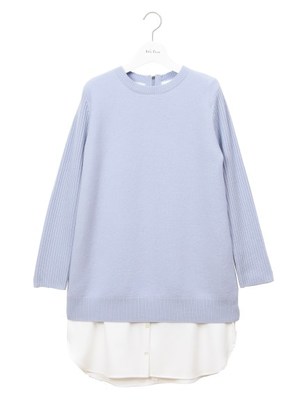 シャツ付ニットワンピース