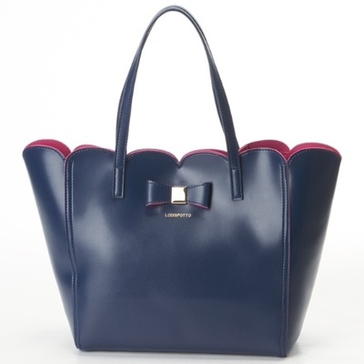 バイカラースカラップトート