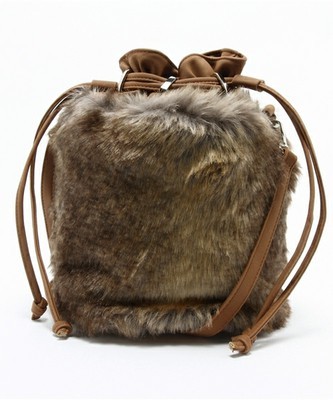 【mystic】ファー巾着バック