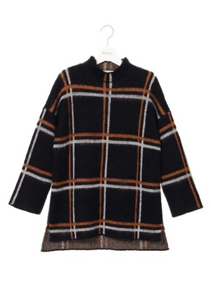 起毛チェックジャガードニット/Mila Owen 