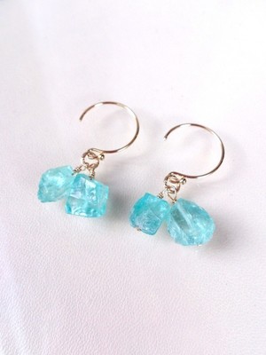  14KGFアパタイトの2粒ピアス/イヤリング