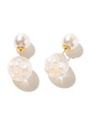 クリア封入ピアス
