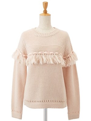 フリンジニットトップス