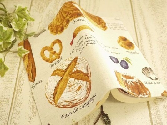 新書サイズ/ブックカバー++ベーカリー/ゴム付き