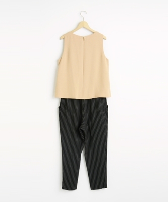 〈perlepeche〉ピンストオールインワン