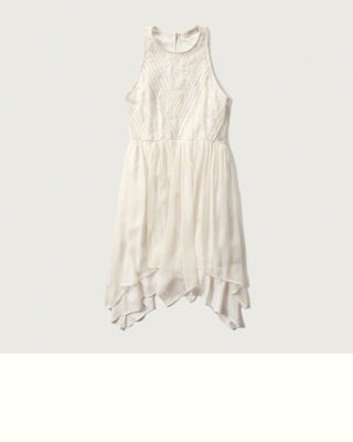 LACE PANEL SKATER DRESS