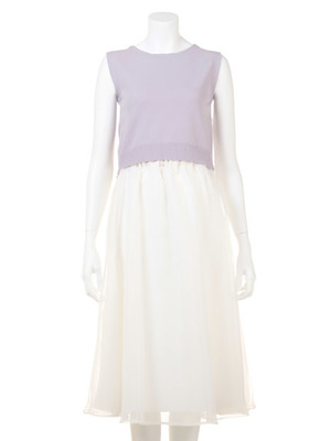 オーガンジースカートセットニット