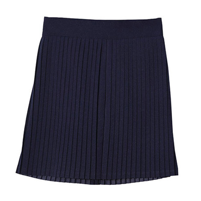 ウエストゴムプリーツミニスカート (ネイビー)
