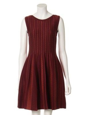 ジャガードニットフレアーワンピース