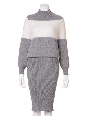 起毛ラインワンピース