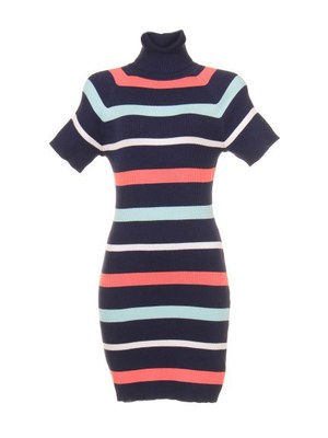 マルチボーダーニットワンピ