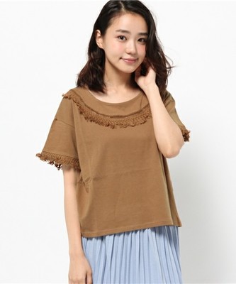 PAGE BOY（ページボーイ） ラウンドネックフリンジTシャツ