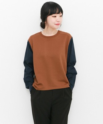 KBF+ シャツ切り替えトップス