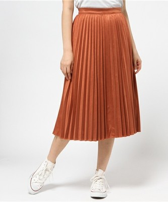 フェイクスエードプリーツスカート