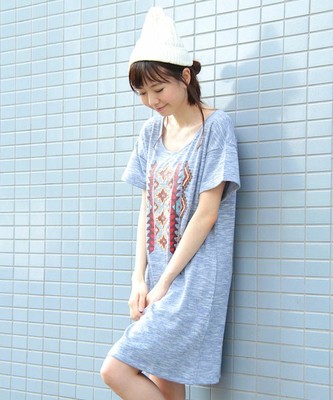 ナバホスラブスウェットミニワンピース