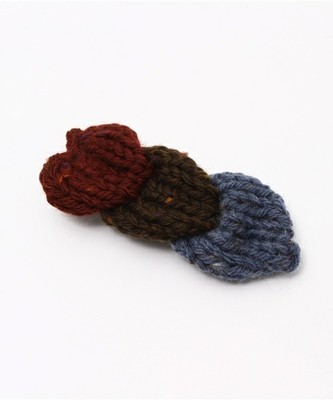 ニットハート ヘアクリップ