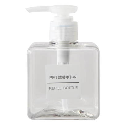 無印良品　PET詰替ボトル　クリア　250ml用