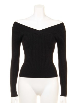 Lily Brown (リリーブラウン)  オフショルニットトップス