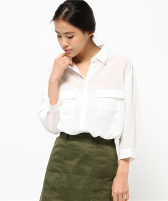 ミリタリーシャツブラウス