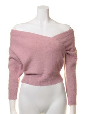 Lily Brown (リリーブラウン)  カシュクールオフショルニット