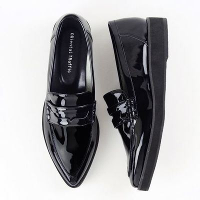 秋冬新作★厚底ポインテッドローファー