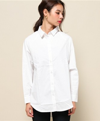 ブロードラグランロングシャツ