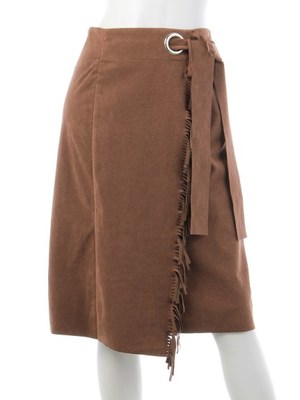 JUSGLITTY (ジャスグリッティー)  スウェードフリンジタイトスカート