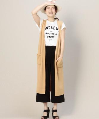 ニットロングジレ