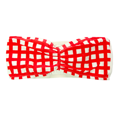 オーガニックコットンチェックギャザーブラ　界面活性剤不使用顔料 