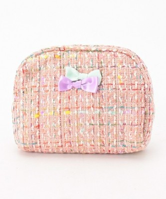 HEMINGS(ヘミングス) フルレ ツイードリボン コスメポーチ