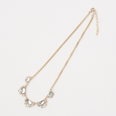 ビジューショートネックレス