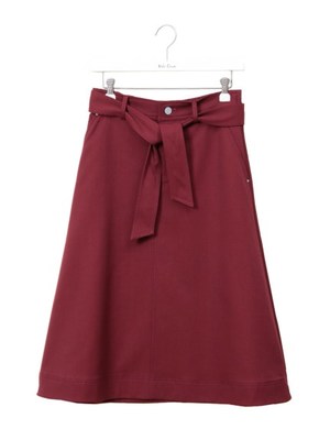 Mila Owen ベルト付ダブルフェイスギャバスカート