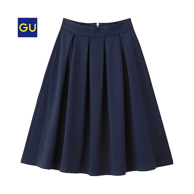 GU バックジップフレアスカート