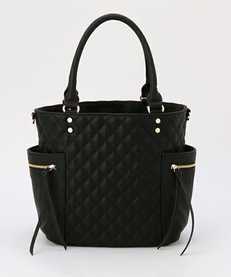 サイドポケットキルティングバッグ