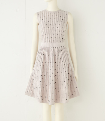 スモールドットフレアーニットOP