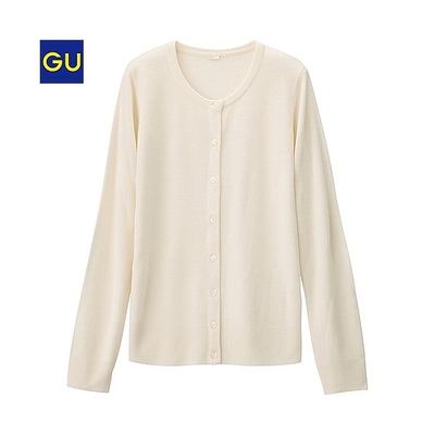 カシミヤタッチクルーネックカーディガン（長袖）Ａ