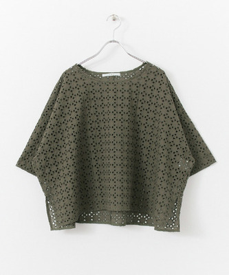 レースワイドプルオーバー