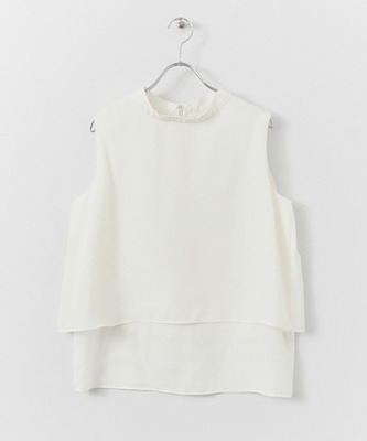 レイヤードノースリーブトップス