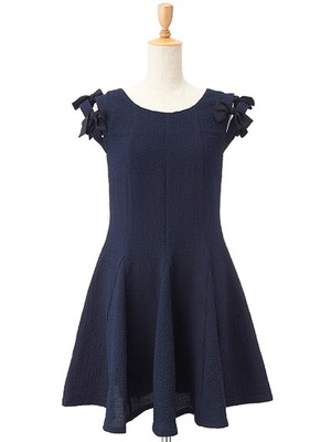 ショルダーリボンワンピ